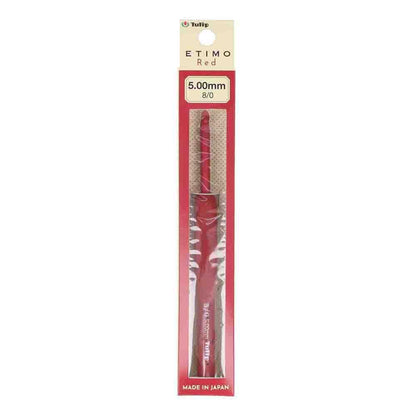 Tulip Etimo Red Crochet Hook Soft-Grip 5.00mm 1pc