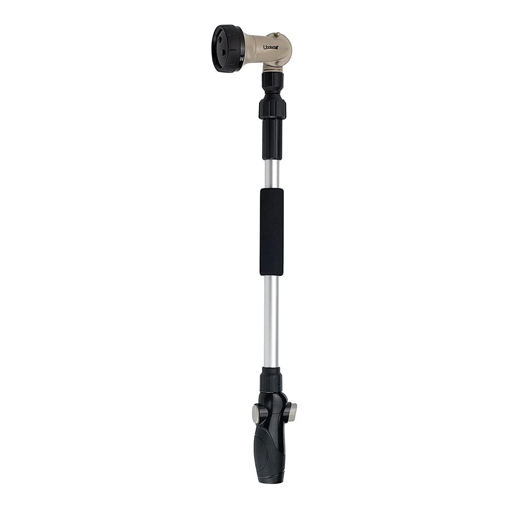 Underhill Proline Gold Series Garden Watering Extender Wand for Hose with Nozzle Sprayer Head, 3/4-Inch Thread Inlet, Jet Attachment, NG200-TW