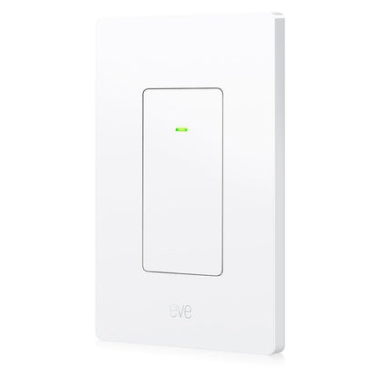 Eve Light Switch (Matter) – Smart Wall Switch for Apple Home, Alexa, Google Home, SmartThings; for Single-Pole & 3-Way switches; Thread, Requires Thread Border Router & Neutral Wire; UL-Certified
