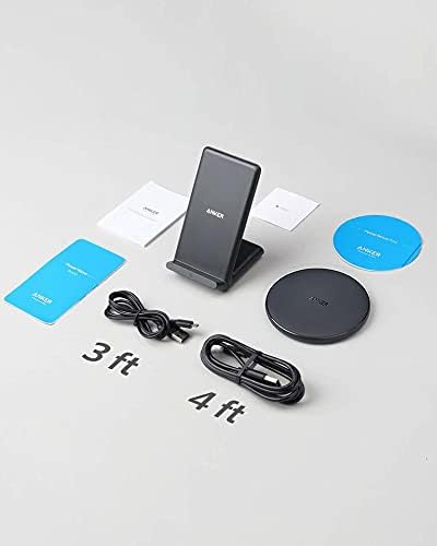 Anker Wireless Chargers Bundle, PowerWave Pad & Stand Upgraded, Qi-Certified, Fast Charging iPhone 14/14Pro/14 Plus/14 Pro Max, 13/13 Mini/13 Pro/13 Pro Max, SE, Galaxy S20, Note10 (No AC Adapter)