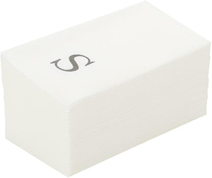 Luxenap 15.8 X 7.9 Inch Linen-Feel Guest Towels, 50 Lettered Hand Towels