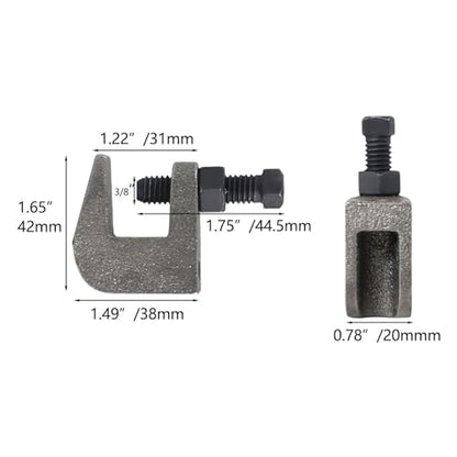 3/8"-16 Iron Safety Rod Beam Clamps, UNC Standard, 3/4" Jaw Opening, Wall Ceiling Mount Vertical Piping Support-Clamp for Copper, PVC Tubing, 20 Pieces