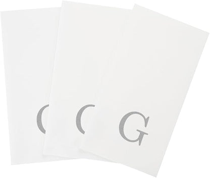 Luxenap 15.8 X 7.9 Inch Linen-Feel Guest Towels, 50 Lettered Hand Towels