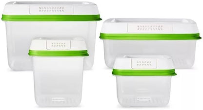 Rubbermaid FreshWorks Produce Saver, Medium and Large Storage Containers