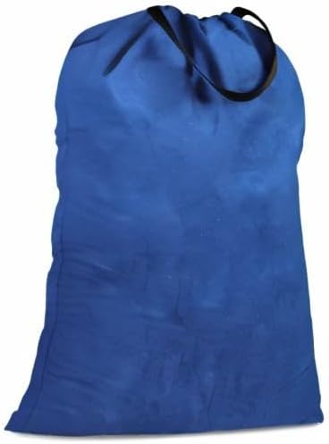 Cotton Canvas Laundry Bag with Handles & Drawstring Straps, Heavy Duty Extra