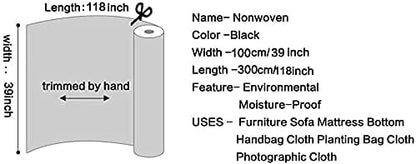 W 39inch by L 118inch Upholstery Cambric Dust Cover Fabric Replacement