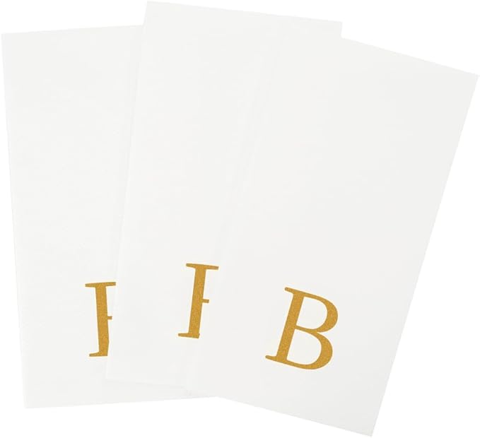 Luxenap 15.8 X 7.9 Inch Linen-Feel Guest Towels, 50 Lettered Hand Towels