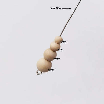 INSPIRELLE 4500pcs 6mm Natural Wood Beads Unfinished Round Wooden Loose Beads Wood Spacer Beads with 10M Jute Twine for Craft Making Home Decoration