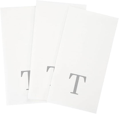Luxenap 15.8 X 7.9 Inch Linen-Feel Guest Towels, 50 Lettered Hand Towels