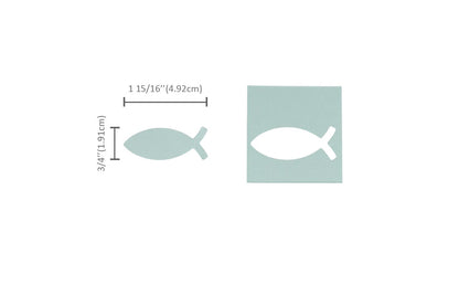 Bira Craft 2 inch Fish Symbol Shape Lever Action Craft Punch for Paper Crafting Scrapbooking