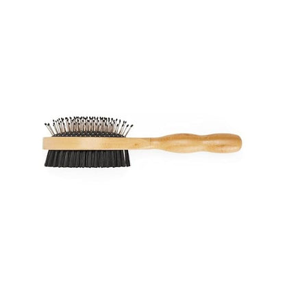 Well & Good by Petco Bamboo Pin and Bristle Dog Brush for All Coats, Large