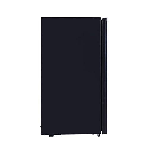 RCA RFR321-B-Black-COM RFR321 Single Mini Refrigerator-Freezer Compartment-Adjustable Thermostat Control-Reversible Doors-Ideal for Dorm, Office, RV, Garage, Apartment-Black Cubic Feet, 3.2 CU.FT