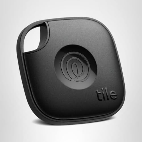 Life360 Tile - Bluetooth Tracker, Keys Finder and Item Locator for Keys, Bags and More. Phone Finder. Both iOS and Android Compatible. 1-Pack (Black)