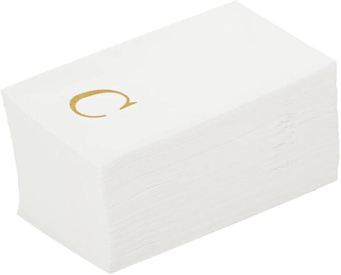 Luxenap 15.8 X 7.9 Inch Linen-Feel Guest Towels, 2000 Lettered Hand Towels