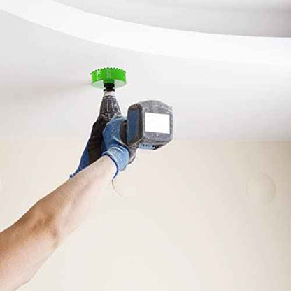3-1/2 Inch Carbide Grit Hole Saw Cutting Through Stucco, Plaster, Cement Board, Drywall, PVC with 1-1/2" Depth, Up to 3X Faster
