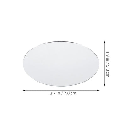 NOLITOY 10Pcs Mini Oval Lens Mirror, Decorative Crafts Glass Mosaic Tile Pieces for DIY Craft Projects Home Decor