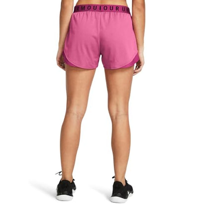 Under Armour Women's Play Up Twist 3.0 Shorts, (686) Astro Pink/Astro Pink/Black, Large