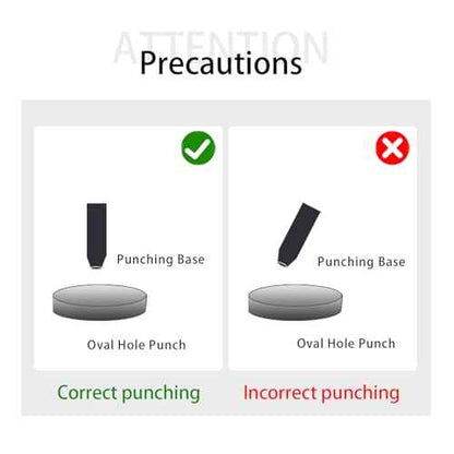 WUTA 5 Pcs Oval Leather Hole Punch,Belt Hole Punch for Leather,Leather Punch Cutter Tool for Belt Watch Band,Leather DIYHole Punch Tool Kit