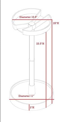 Kings Brand Furniture - Bromna Umbrella Stand Rack, Free Standing Umbrella Holder, Blue