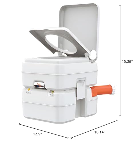SEAFLO 5.3 Gal Multifunctional Portable Toilet | Large Capacity for Camping, RV, Boats, and More