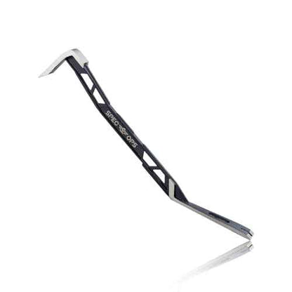 Spec Ops Tools 18" Flat Pry Bar Crowbar, Lightweight Skeletonized Design, Teardrop Nail Puller, High-Carbon Steel