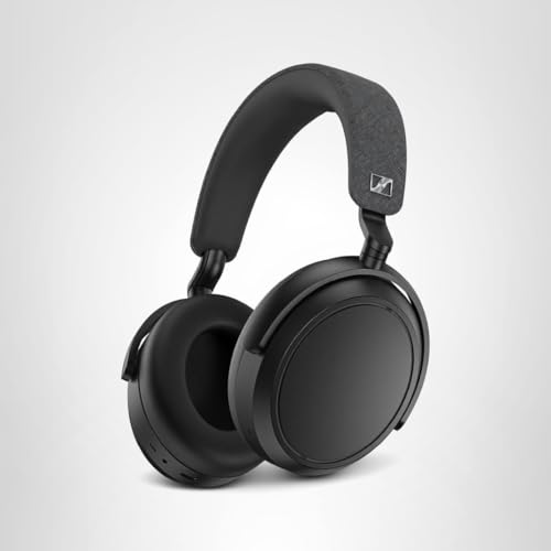 Sennheiser Momentum 4 Wireless Noise Cancelling Headphones - Bluetooth Headset for Crystal-Clear Calls with Adaptive Noise Cancellation, Over-Ear Headphones, 60h Battery Life, Folding Design, Black