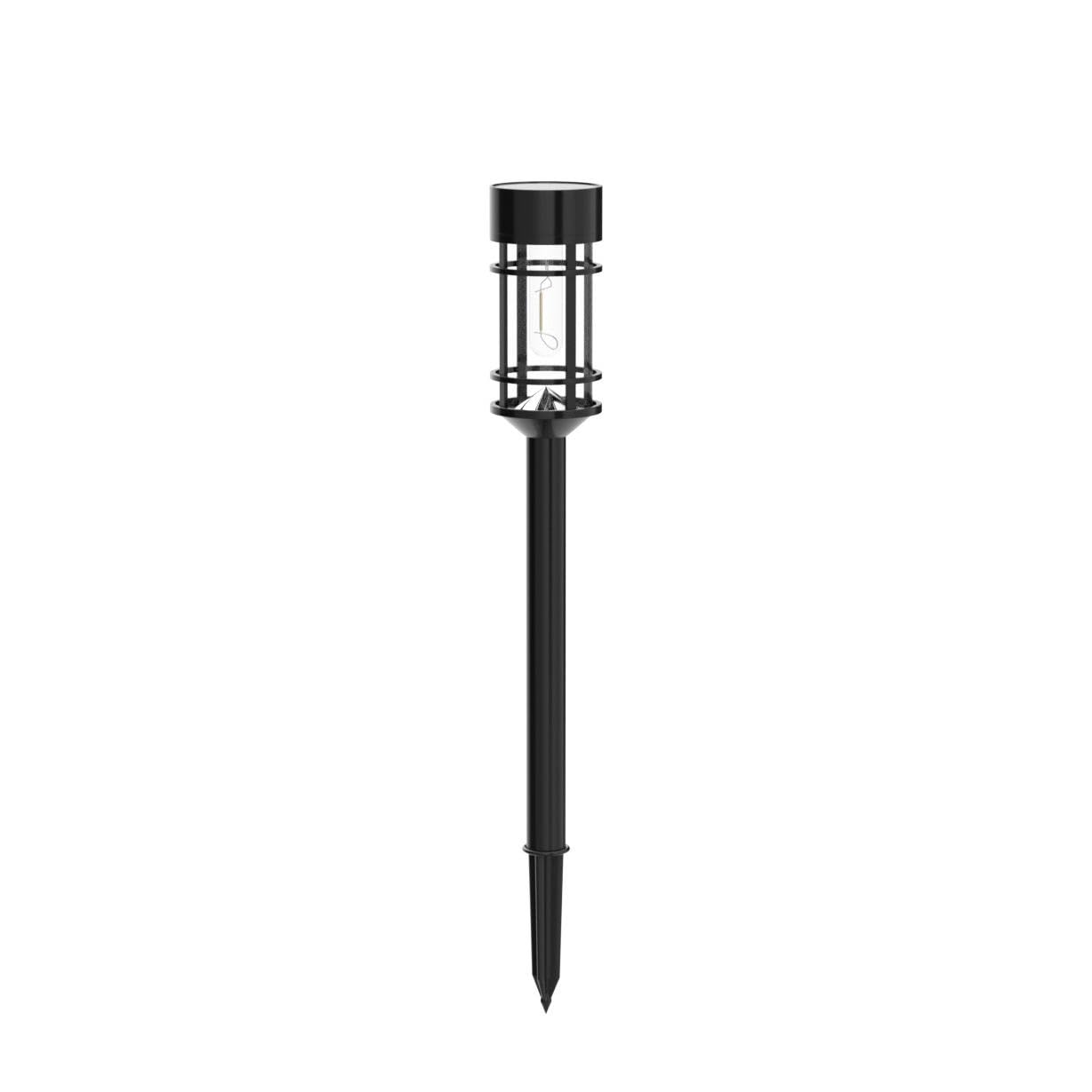 ILANCK 8 Pack Solar Pathway Lights Outdoor, Waterproof Solar Lights Outdoor with Metal & Glass Design - Auto On/Off, Long-Lasting, Landscape Lighting for Garden, Yard, Lawn, Driveway, Walkway
