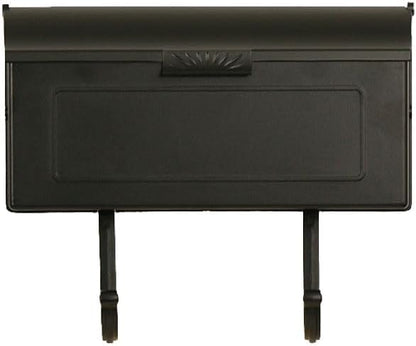 Special Lite Horizon Horizontal Wall Mount Mailbox - Black Aluminum Mailbox for Wall Mount - SHH-1006-BLK
