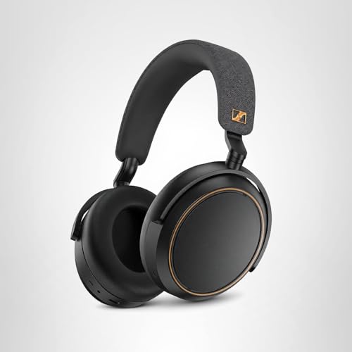 Sennheiser MOMENTUM 4 Wireless Noise Cancelling Headphones - Bluetooth Headset for Crystal-Clear Calls, Adaptive Noise Cancellation, Over-Ear Headphones, 60h Battery Life, Folding Design, Black/Copper