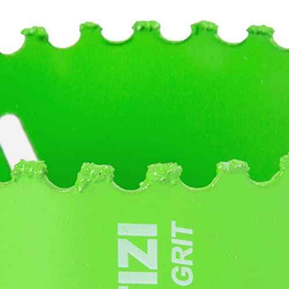 3-1/2 Inch Carbide Grit Hole Saw Cutting Through Stucco, Plaster, Cement Board, Drywall, PVC with 1-1/2" Depth, Up to 3X Faster
