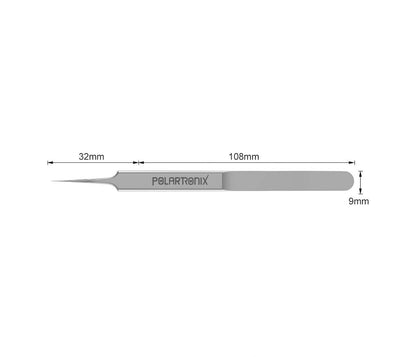 Ultra Fine Tip Tweezers Straight Tip Precision Titanium Alloy ESD Safe Micro Soldering Motherboard Work For iPhone iPad German, Silver Crafting, Watch repair ic holder 0.1mm