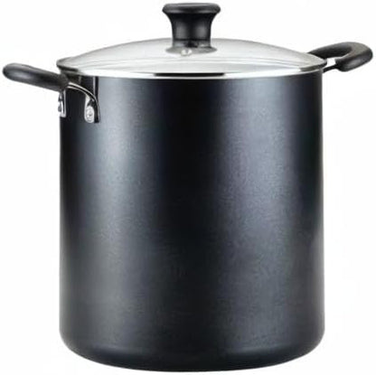 T-fal Specialty Nonstick Stockpot With Lid 12 Quart, Oven Broiler Safe 350F, Stay-Cool Handles, Kitchen, Cookware, Pots and Pans, Stock Pot, Soup Pot, Cooking Pot, Dishwasher Safe, Black