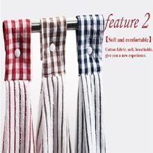 2 Pcs Kitchen Cotton Classical Striped Towel/Absorbent Towel/Hanging Towel/Hand