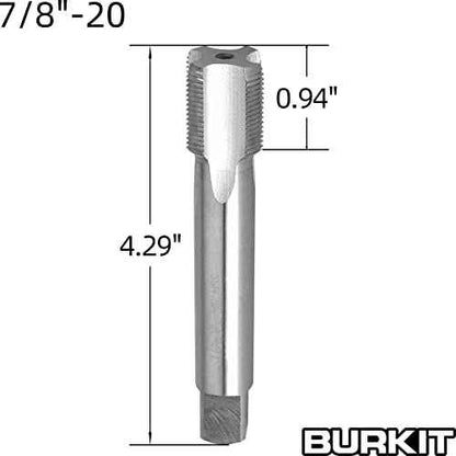 Burkit 7/8"-20 UNEF Tap and Die Set, 7/8 x 20 UNEF Machine Thread Tap and Round Die Right Hand