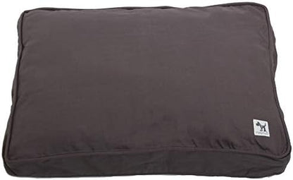 Molly Mutt Sheepy Wool-Filled Crate Pad, GOTS-Certified 100% Organic Cotton Canvas Cover with Soft 100% Natural Wool Insert, Ideal for Dog Bed or Kennel, I'm a Realist, 42" x 28" x 2.5"