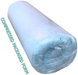 High Density Solid Blue Cooling Gel Infused Memory Foam Pad Dog Pet Bed + Internal Waterproof Cover (55x37x4 Inches (2pack))