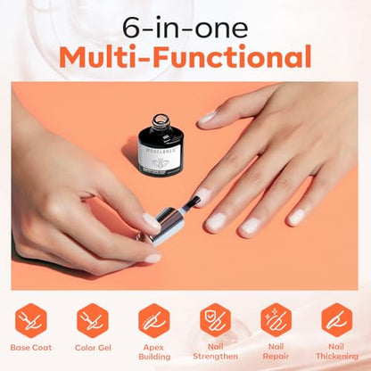 modelones 15 ml Nail Dehydrator and Primer, Acid Free Base Coat Natural Prep Dehydrate & Bond Primer Kit, Hema-Free Acrylic Nail Supplies