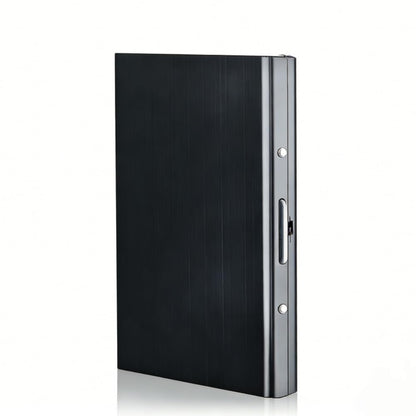 Sungbesi Slim Stainless Steel Metal Card Box Wallet - RFID Blocking Credit Card Holder & ID Protector for Women & Men, Holds Credit/Debit/Business/ID Cards(Black metal wallet 10 grid)