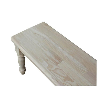 International Concepts BE-72S Shaker Style Bench, Unfinished
