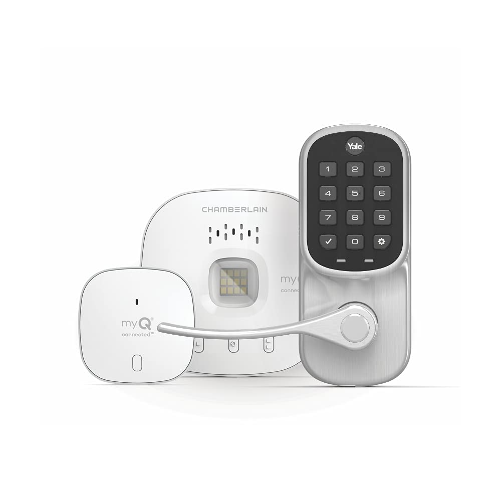 Yale | LiftMaster Smart Lock with Touchscreen Deadbolt - Works with myQ App & Key by Amazon in-Garage Delivery when paired with Smart Garage Hub (sold separately), Oil Rubbed Bronze