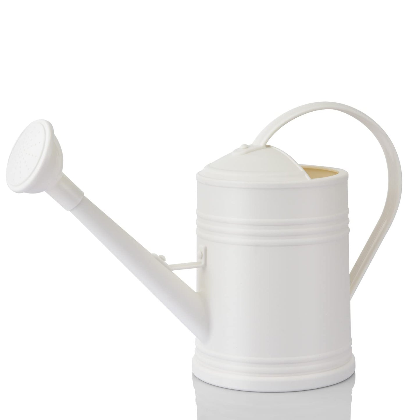 OKREK Plastic Watering Can for Indoor Plants Outdoor Garden Flowers - House Plant Watering Can with Sprinkler Head (1/2 Gallon, White)