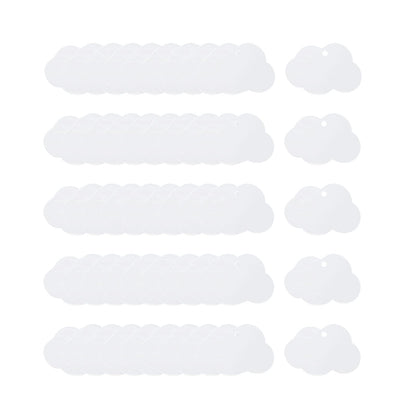 Pufguy Acrylic Ornament Round Blanks Keychain Cloud-Shaped Blanks Transparent Keychain Pendants Bulk For DIY Keychain Craft-50pcs