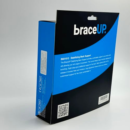 BraceUP Back Brace for Men and Women Lower Back - Breathable Waist Lumbar Support Belt for Sciatica, Herniated Disc, Scoliosis Back Pain Relief, with Dual Adjustable Straps (L/XL 35-43 In)