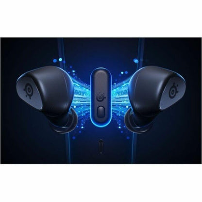 Arctis GameBuds for PlayStation/PC/Switch/Mobile — 2.4GHz + Bluetooth 5.3 Earbuds — Active Noise Cancelling — Mobile App Sound Presets — Water Resistant IP55 — 40H Battery with Qi Charging Case