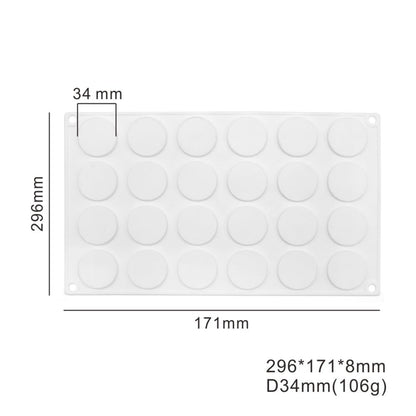 Silicone Chocolate mold,cookies mold,15 Hole Round Shape Fondant Cake Tools, Cake Decorating (Round G_11.84 X6.84 X0.32 inch)