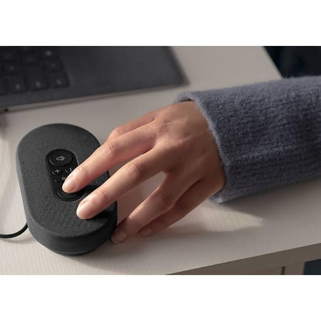 Microsoft Modern USB-C Speaker, Certified for Microsoft Teams, 2- Way Compact Stereo Speaker, Call Controls, Noise Reducing Microphone. Wired USB-C Connection,Black