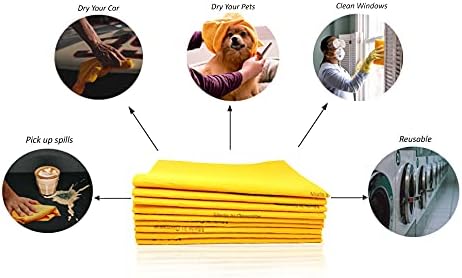 100 Pack Extra Large Original German Shammy Cloths Chamois Towels Super