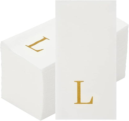 Luxenap 15.8 X 7.9 Inch Linen-Feel Guest Towels, 2000 Lettered Hand Towels