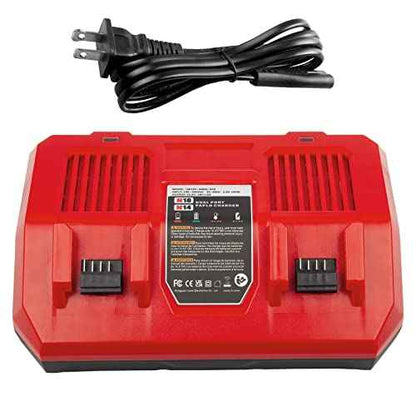 Rapid Dual Charger Replace for Milwaukee 18V Battery Charger 48-59-1806 48-59-1808 48-59-1812 Compatible with 48-59-1890 48-11-1850 48-11-1820 48-11-1835 48-59-1802