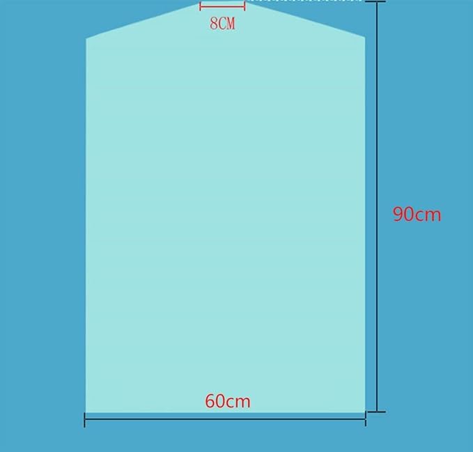 20Pcs Dry Cleaner Bags Plastic Clear Can be Hung Transparent Clothing Dust Cover